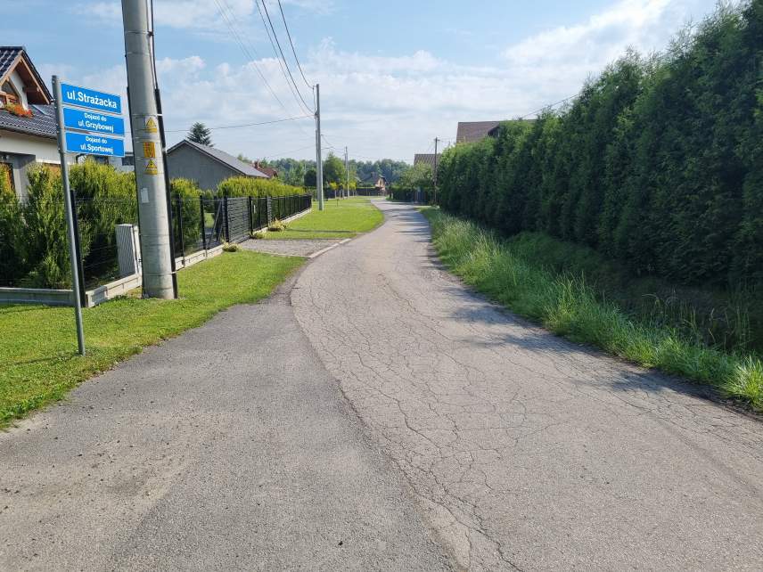 Ul. Strażacka w Zbytkowie